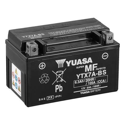 Ytx7a-bs battery - The YTX7A-BS has a capacity of 6ah and also has 90 cold cranking amps, which allows for a multitude of uses. This battery is suitable for motorcycles, scooters, ATVs, and even …